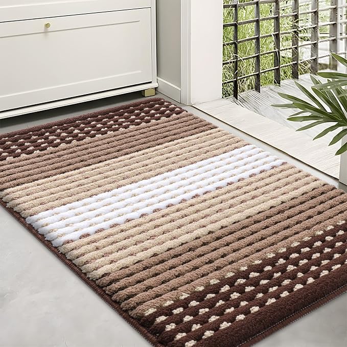Kitinjoy Indoor Outdoor Door Mat, 36x24 Non-Slip Absorbent Dirt Trapper by Kitinjoy