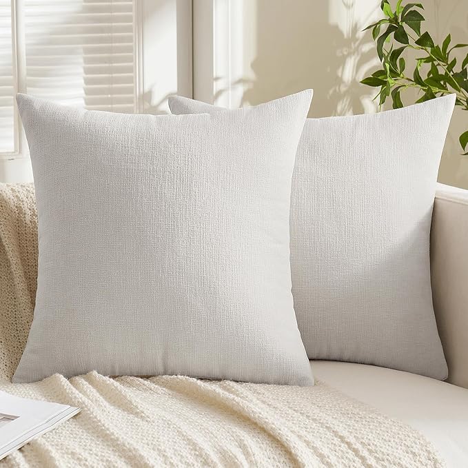 MIULEE Light Grey Couch Pillow Covers 20x20 Inch - Image 5