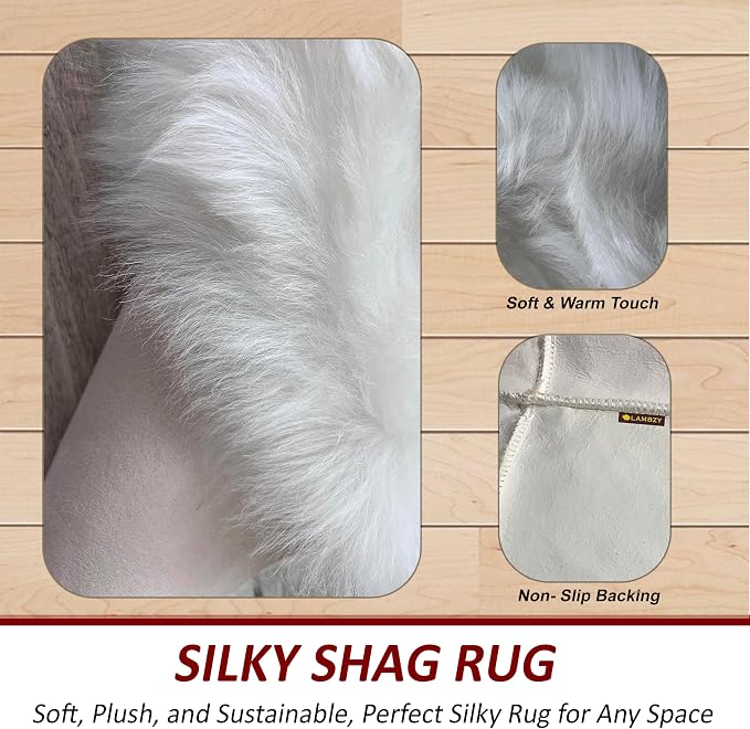 Free Shape Luxury Soft Fluffy Shag Area Rug Triple Side by Side 3'x6', 90x180cm - Image 4
