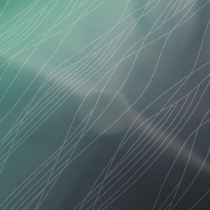 Estelar Textiler Black and Green Ombre Blackout Curtains 45 Inches Long - Image 8