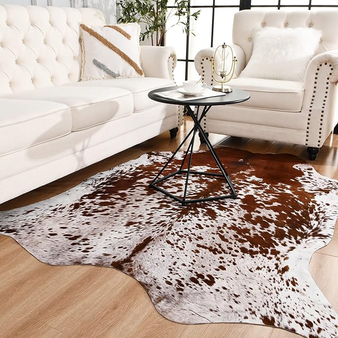 Easycozy Faux Cowhide Large Cow Print Rug by HomeWesternDecoration
