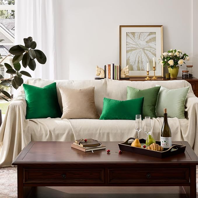 GIGIZAZA Decorative Throw Pillow Covers 18 x 18, Christmas Decor Square Cushion - Image 5