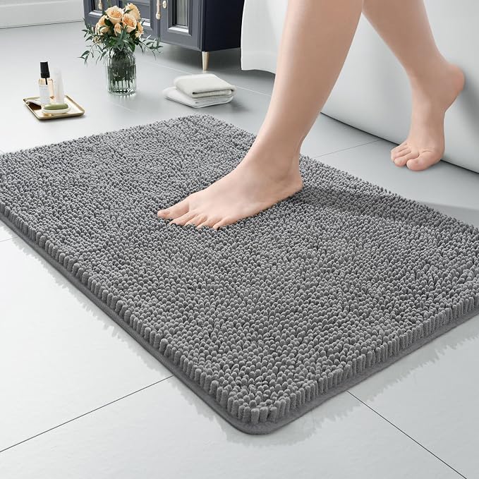 LOCHAS Luxury Bathroom Rug Shaggy Bath Mat 24 x 36 Inch, Washable Non Slip Bath by LOCHAS