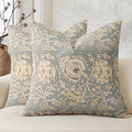 Vintage Floral Print Throw Pillow Covers 20x20 Set of 2 Neutral Modern by DKwizme