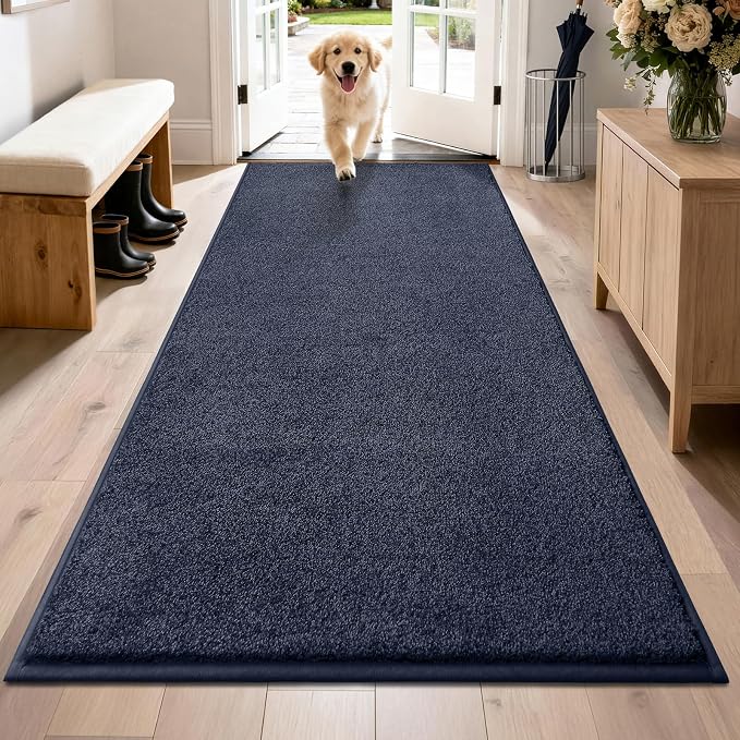 PURRUGS Dirt Trapping Door Mat 31.5" x 70", Non-Slip Machine Washable Entryway by PURRUGS