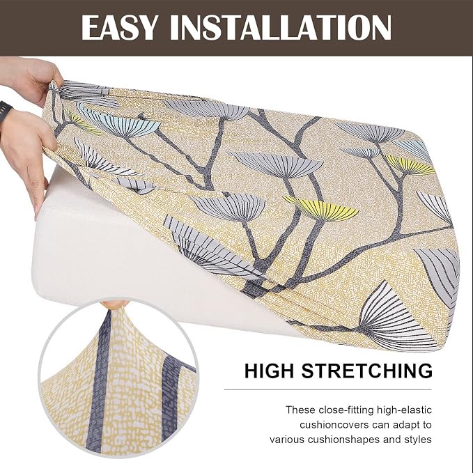 SearchI Stretch Printed Sofa Couch Cushion Covers Replacement Chair Cushion - Image 5