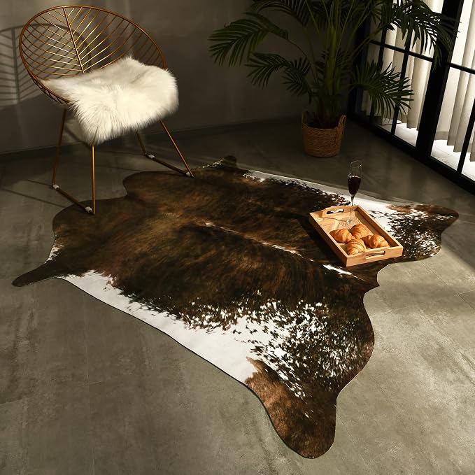 BENRON Faux Cowhide Rug, Western Cow Hide Rugs - Image 5