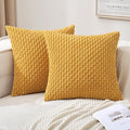 MIULEE Pack of 2 Decorative Throw Pillow Covers 16x16 Inch Soft Boho Striped by MIULEE