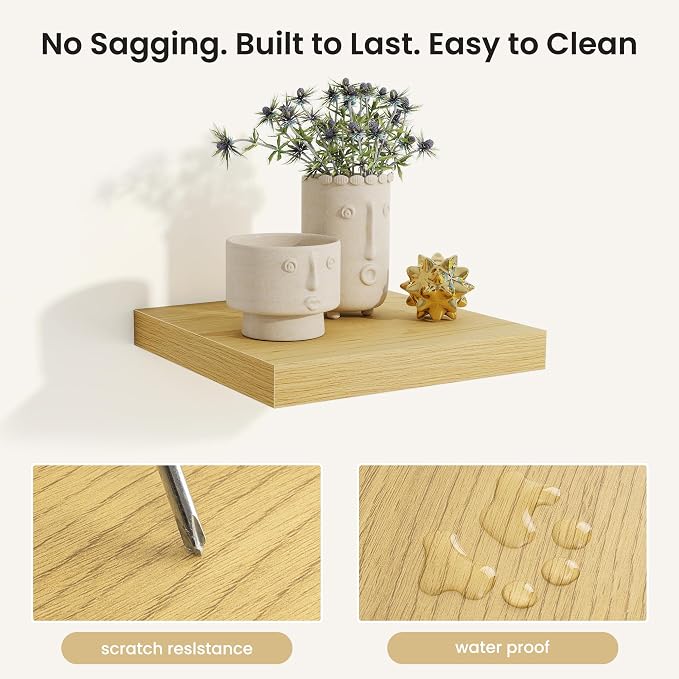 Fun Memories Rustic Wood Floating Shelves - Image 4