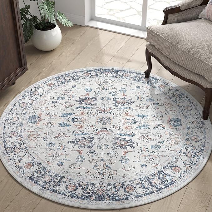 jinchan Round Rug 4ft Area Rug - Image 2