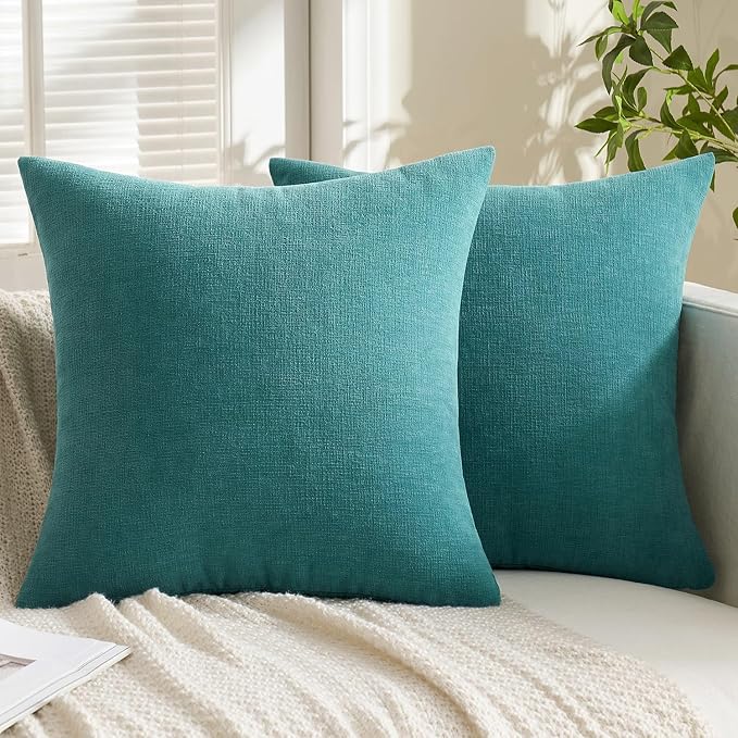 MIULEE Teal Couch Pillow Covers 20x20 Inch - Image 3