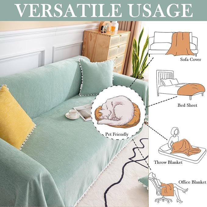 HANDONTIME Light Green Couch Covers - Image 4