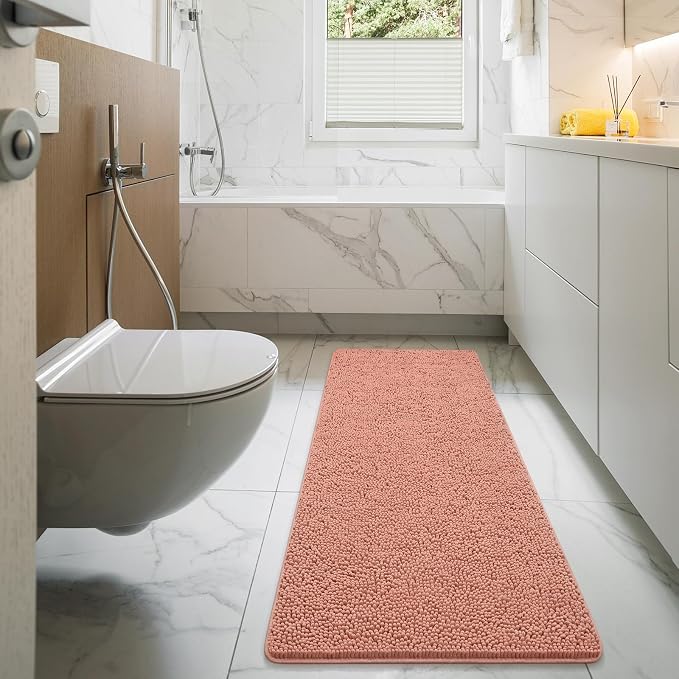 LOCHAS Luxury Bathroom Rug Shaggy Bath Mat 24 x 60 Inch, Washable Non Slip Bath - Image 7