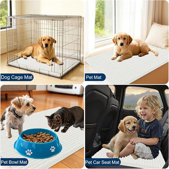 OLANLY Dog Door Mat for Muddy Paws 59x20, Ultra Absorbent Chenille Mud Doormat - Image 7