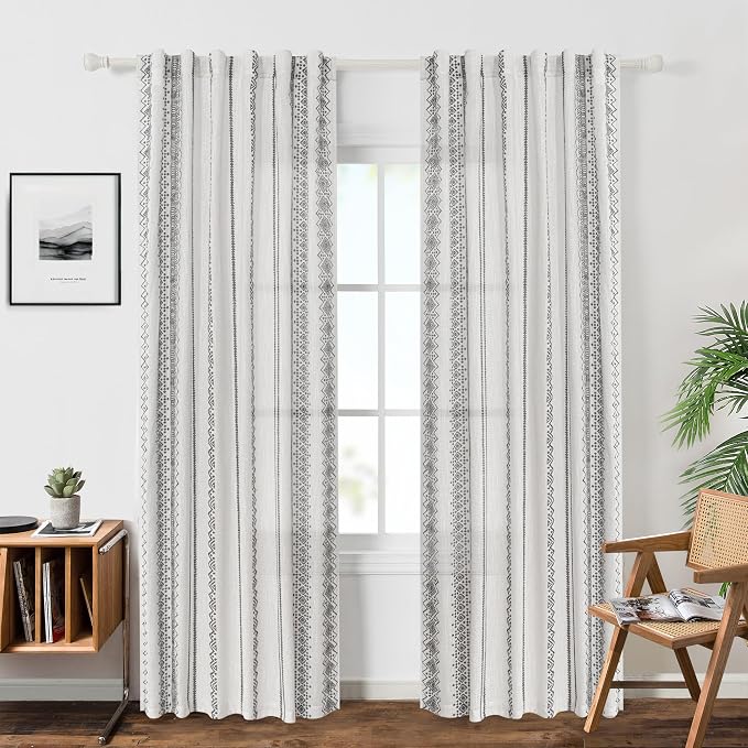 MEETSKY Boho Curtains 84 Inches Long - Image 2