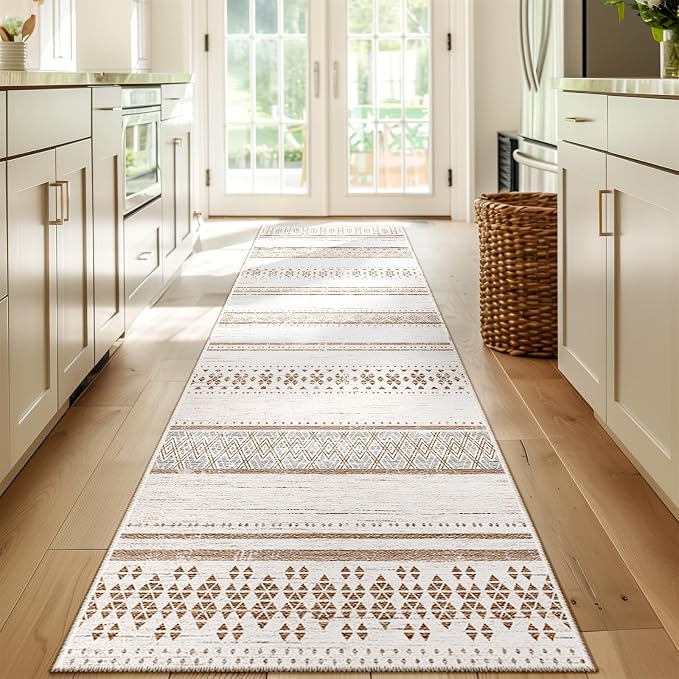 BESTSWEETIE 2x8 Area Rugs for Living Room Washable Moroccan Farmhouse Neutral by BESTSWEETIE