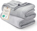 Bedsure GentleSoft Fleece Throw XL Blanket Light Grey by BEDSURE