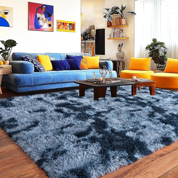 Pionblank 8x10 Rug for Living Room, Fuzzy Plush Large Area Rug, Fluffy Modern - Image 6