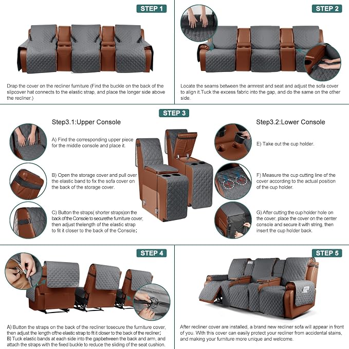 Ruaozz Waterproof Recliner Sofa Cover - Image 7