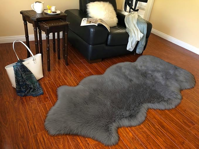Free Shape Luxury Soft Fluffy Shag Area Rug Single and a Half 2'x4', 60x120cm by LAMBZYRUGS