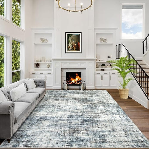 10x14 Area Rugs Washable Rug: Modern Abstract Living Room Rug Soft Anti-Skid by GENTDRIZZ