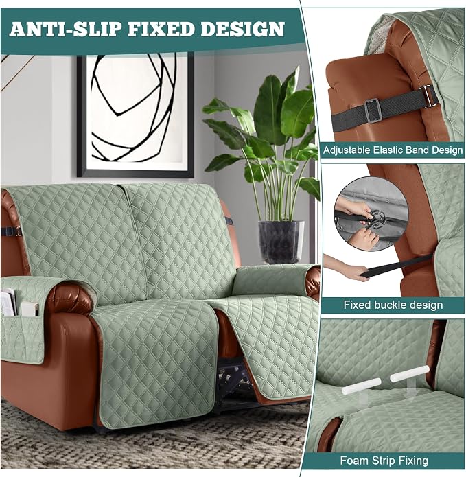 Ruaozz Waterproof Recliner Sofa Covers, 1-Piece Couch Covers - Image 6
