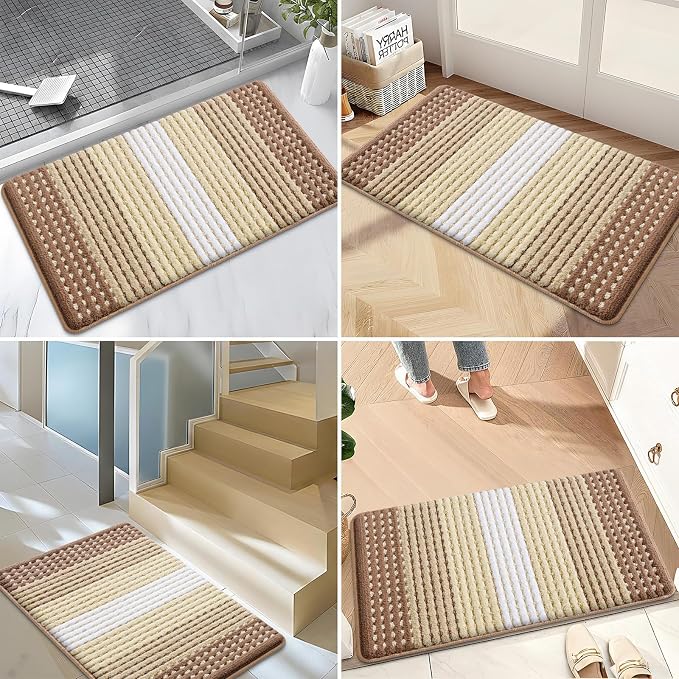 Kitinjoy Indoor Outdoor Door Mat, 40x32 Non-Slip Absorbent Dirt Trapper - Image 6