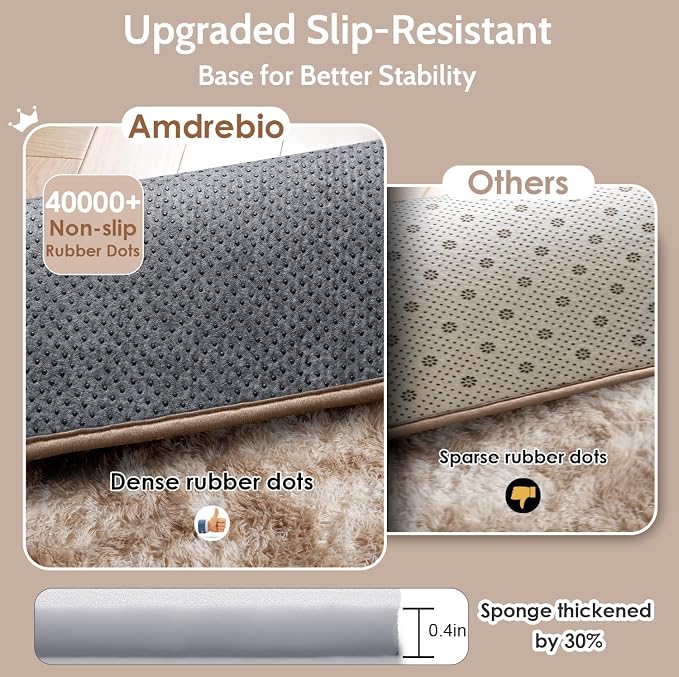 Amdrebio Tie-Dyed Beige Tan Area Rugs - Image 6
