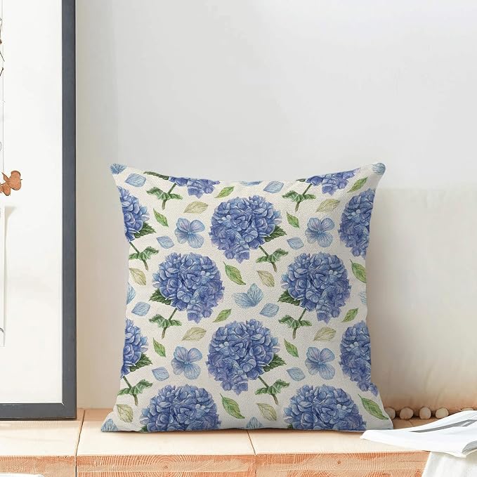 AEIOAE Spring Floral Pillow Covers 18x18 Inch Set of 2, Summer Outdoor Seasonal - Image 3