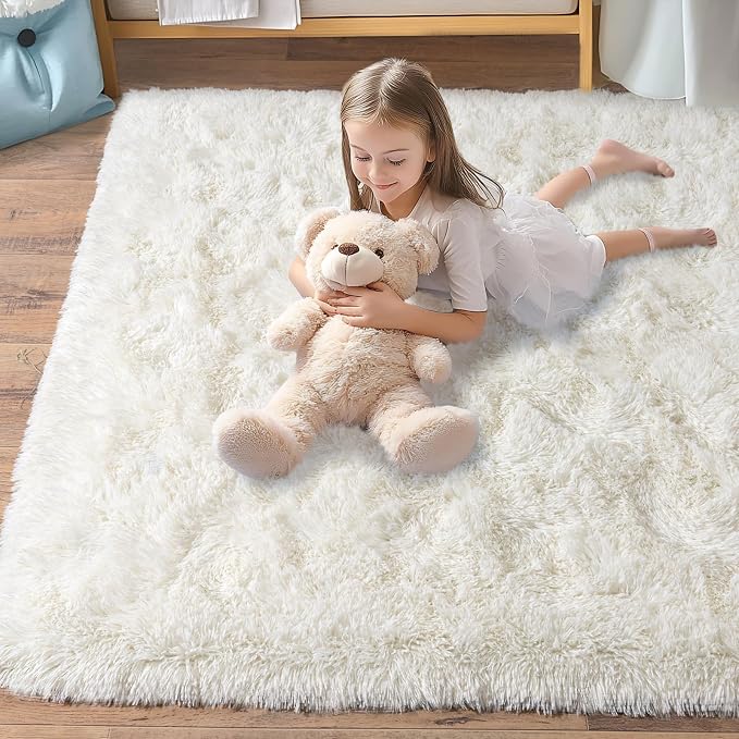 Pionblank Fluffy Area Rug for Bedroom 4x6 Feet, Indoor Plush Carpet, Shag Soft - Image 7