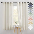 NICETOWN Linen Sheer Curtains 63 inch Length by NICETOWN