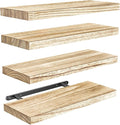 AMADA HOMEFURNISHING Floating Shelves, Paulownia Wood Wall Shelves by AMADAHOMEFURNISHING