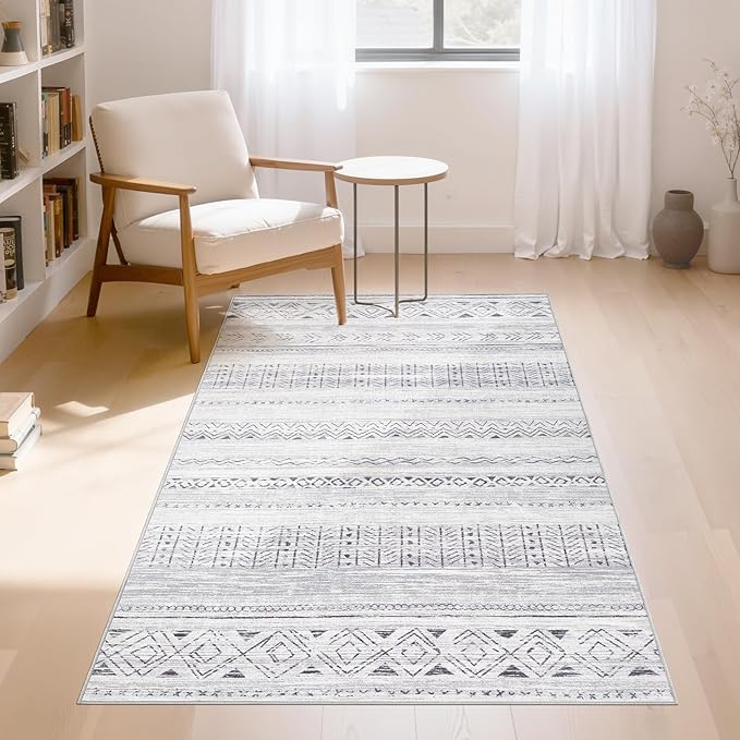 cotiled 3x5 Area Rug Living Room: Washable Boho Rugs by COTILED
