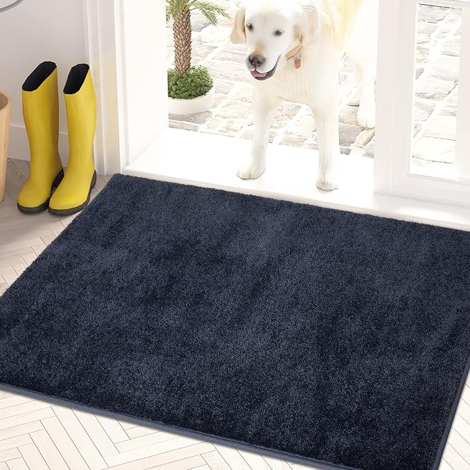 PURRUGS Dirt Trapping Door Mat 20" x 31.5", Non-Slip Machine Washable Entryway by PURRUGS