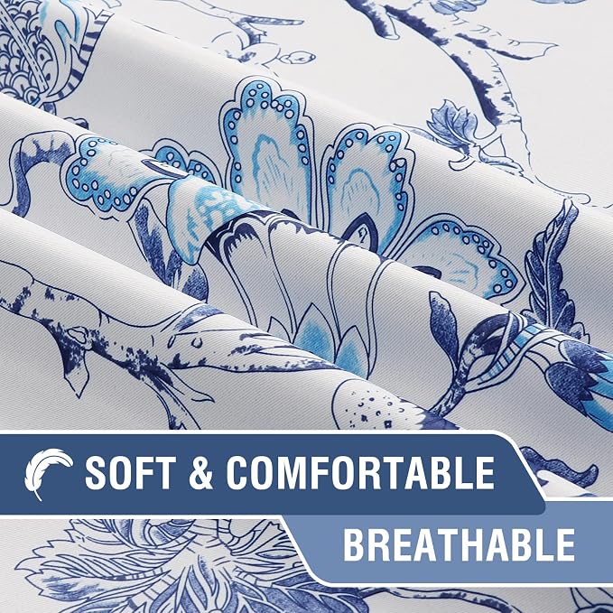 H.VERSAILTEX Blackout Curtains 63 Inch Length 2 Panels Set Floral Print Curtain - Image 5