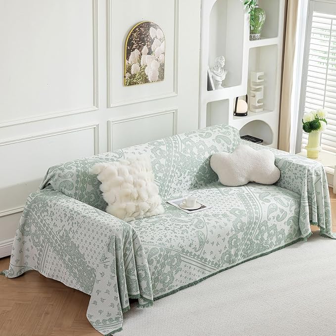 ROOMLIFE Green Couch Covers for Sofa, Sofa Covers Washable Non Slip Furniture - Image 8