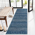 Lahome Moroccan Blue Runner Rug 2x6 Rug Non-Slip Stain Resistant Kitchen Rug by Lahome