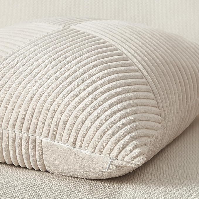 Topfinel Cream White Decorative Neutral Throw Pillow Covers 18x18 Inch - Image 2
