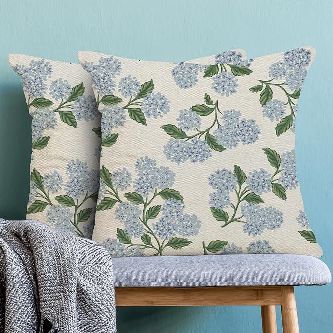 AEIOAE Spring Pillow Covers 22x22 Inch Set of 2, Floral Summer Outdoor Seasonal - Image 2