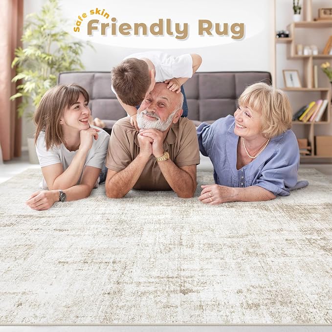 9x12 Area Rug for Living Room: Washable Abstract Soft Rugs Non Slip Modern - Image 6