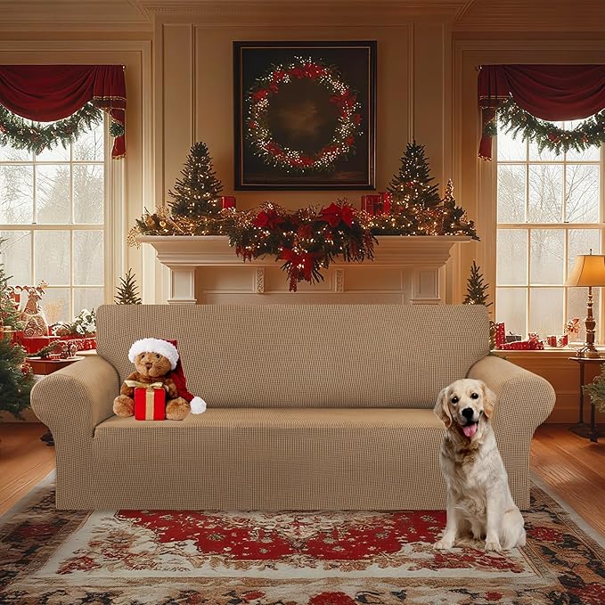 KEKUOU Stretch Oversized Sofa Slipcover 1 Piece Couch Sofa Cover Furniture - Image 2