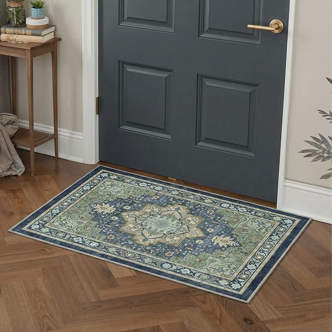 GENIMO 2x5 Runner Rugs for Hallway, Machine Washable Non Slip Vintage Rugs - Image 3
