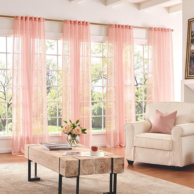 jinchan Winslow Sheer Curtains 96 Inch - Image 9