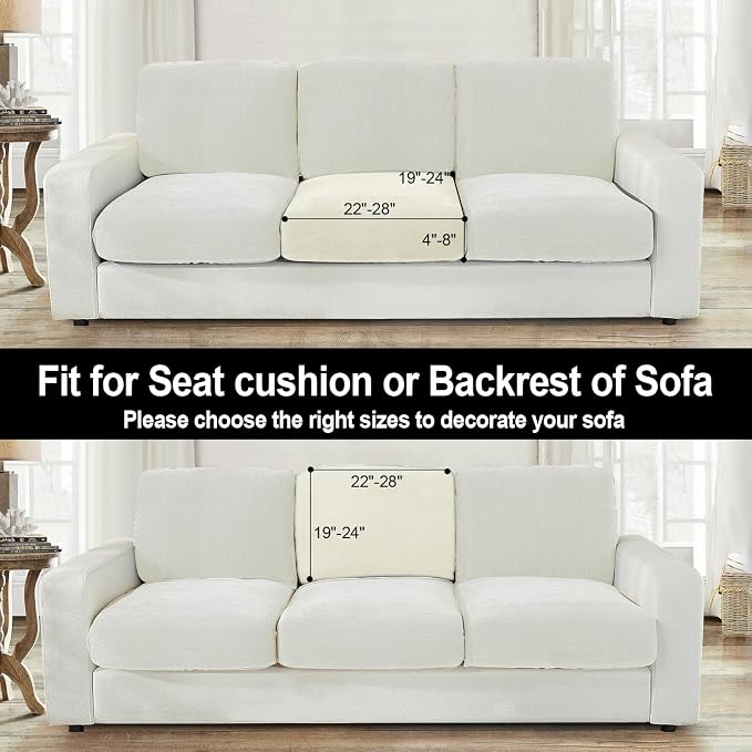 NAISI Couch Cushion Covers 1 Piece Velvet Stretch Sofa Seat Covers or Backrest - Image 4