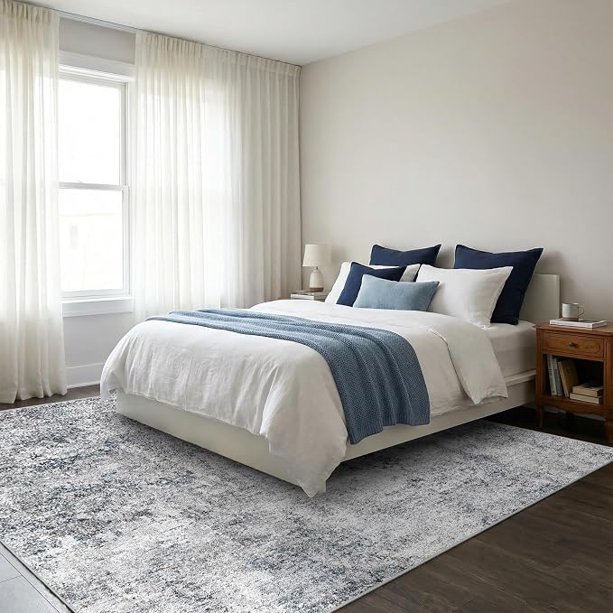 7 Square Area Rug: Washable Low Pile Carpet - Image 8