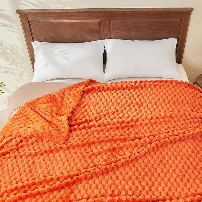 NEWCOSPLAY Super Soft Fall King Blanket Orange Premium Silky Flannel Fleece 3D - Image 8
