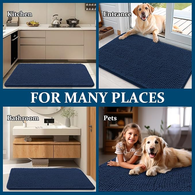 OLANLY Dog Door Mat for Muddy Paws 24x16, Absorbs Moisture and Dirt, Absorbent - Image 8