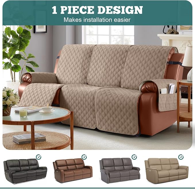 Ruaozz Waterproof Recliner Couch Covers Sofa Slipcovers Washable 1-Piece - Image 3