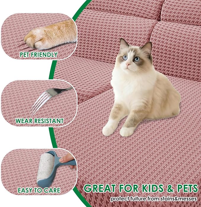 MAXIJIN Couch Cushion Covers for Sectional Sofa, Stretch Sofa Cushion Cover - Image 5