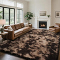 yongyangjuxin Fluffy Rug Shaggy Area Rug, Mottling Brown 9x12 Area Rugs by Yongyangjuxi